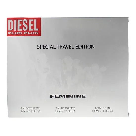 Diesel Plus Plus Feminine Eau De Toilette 75ml, 30ml + Body Lotion 100ml Gift Set 75ml