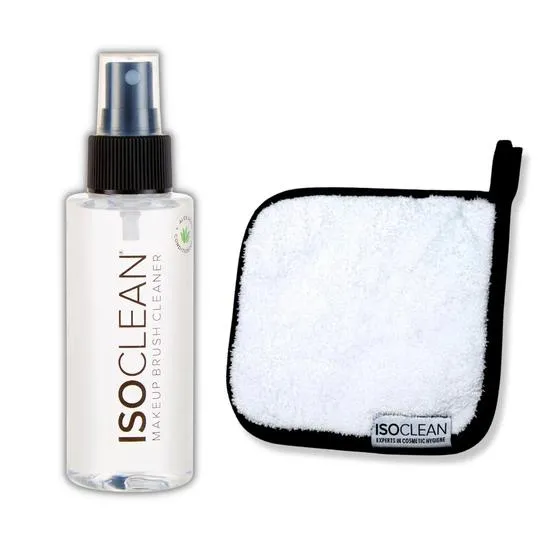 ISOCLEAN Spray Top Brush Cleaner & Mini Microfibre Towel 100ml Spray Top Brush Cleaner and Mini Microfibre Towel
