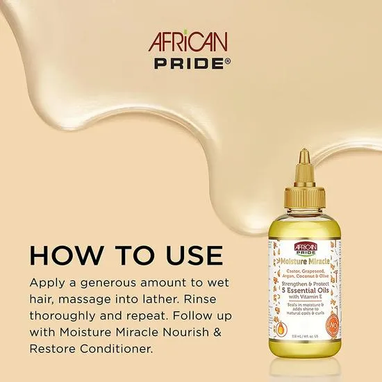 African Pride Moisture Miracle Strengthen & Protect 5 Essential Oils 118ml