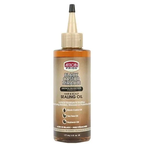 African Pride Black Castor Miracle Hair & Scalp Sealing Oil 177ml