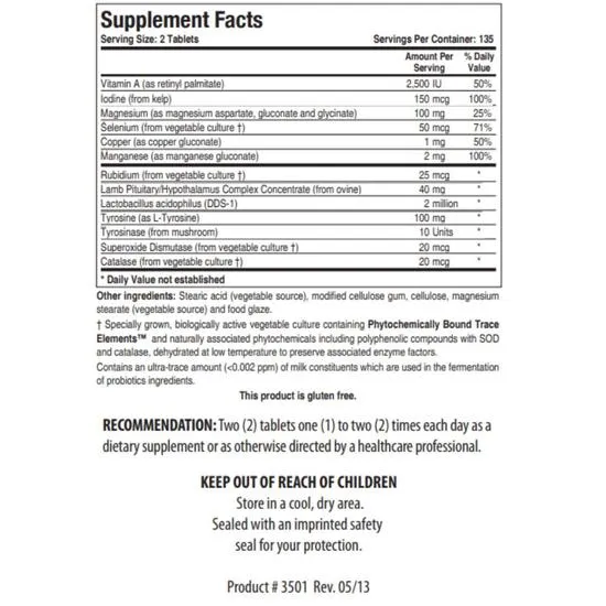 Biotics Research Thyrostim Tablets 90 Tablets