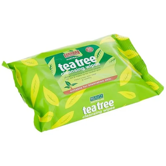 Beauty Formulas Tea Tree Cleansing Wipes 30 Wipes