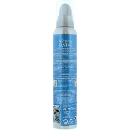 L'Oreal Elvive Styliste Extra Volume Styling Mousse 200ml / 4 Firm Control