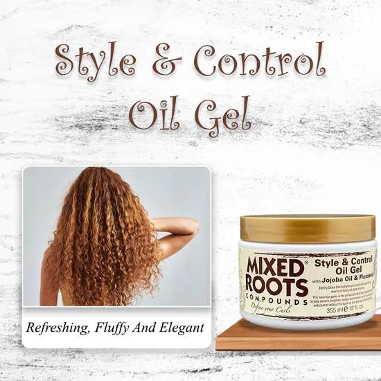 Mixed Roots Style & Control Oil Gel With Jojoba & Flaxseed 355ml