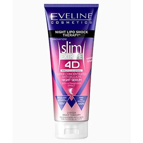 Eveline Slim 4d Extreme Super Concentrated Night Anti Cellulite Body Serum 250ml