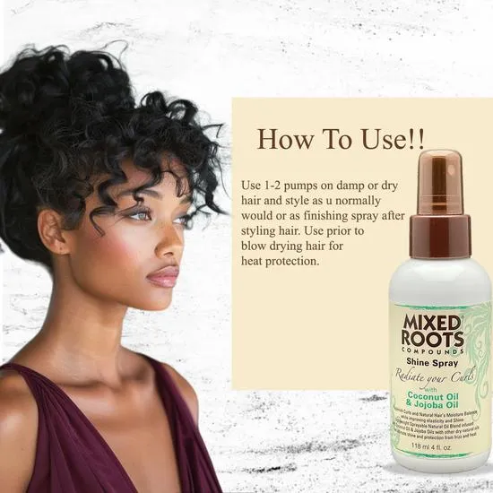 Mixed Roots Shine Spray Coconut Oil & Jojoba Oil 118ml