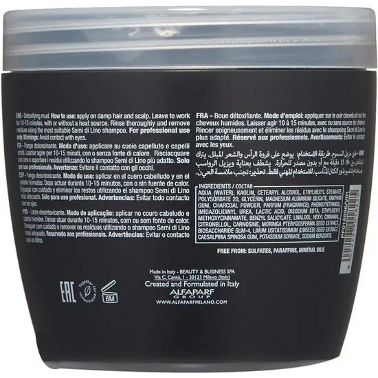 Alfaparf Semi Di Lino Sublime Detoxifying Mud Mask 500ml