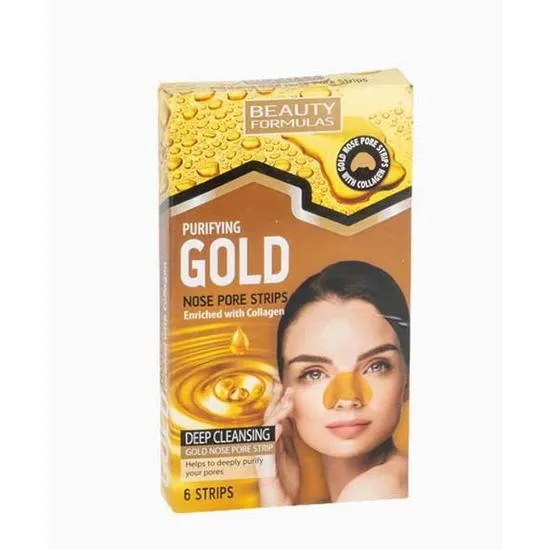Beauty Formulas Purifying Gold Deep Cleansing Nose Pore Strip 6 Strips