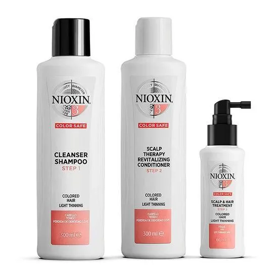 Nioxin Kit System 3 300ml Shampoo, 300ml Conditioner + 100ml Scalp Treatment