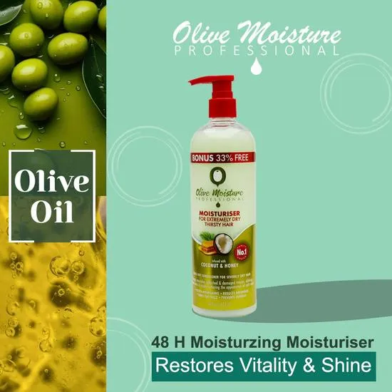 Olive Moisture Professional Moisturiser For Extremely Dry, Thirsty Hair 473ml