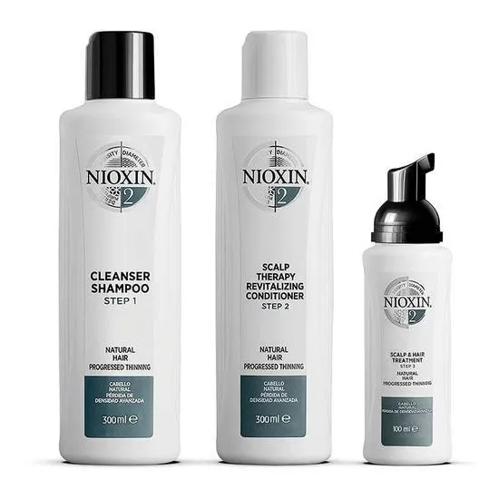 Nioxin Kit System 2 150ml Shampoo, 150ml Conditioner + 50ml Scalp Treatment