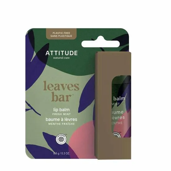 Attitude Plastic-Free Lip Balm Fresh Mint Enriched With Olive Oil 8.5 g
