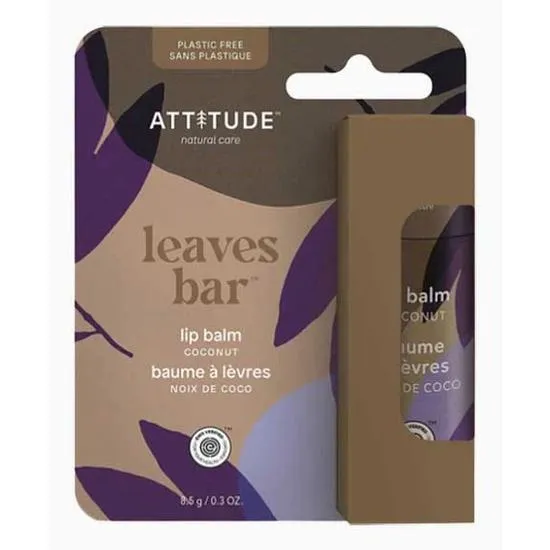 Attitude Plastic-Free Coconut Lip Balm Enriched With Olive Oil 8.5 g