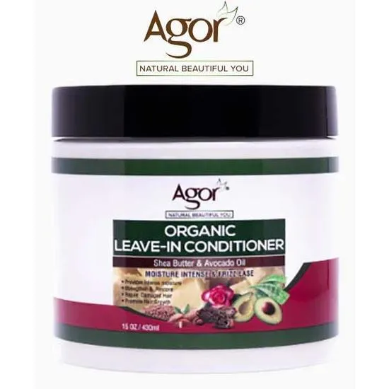 Agor Organic Leave-In Conditioner With Shea Butter & Avocado Oil 430ml