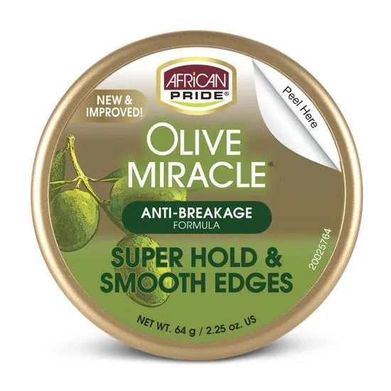 African Pride Olive Miracle Anti-Breakage Super Hold Smooth Edges Hair Gel 64 g