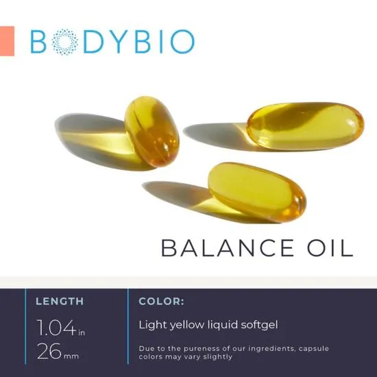 BodyBio Oil Caps Softgels 180 Softgels