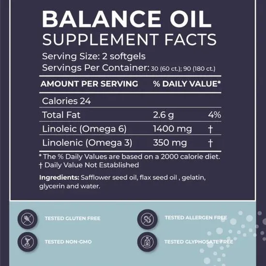 BodyBio Oil Caps Softgels 180 Softgels