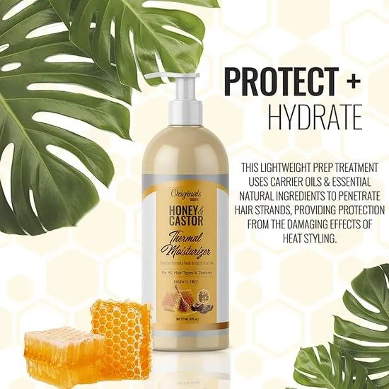 Africa's Best ORIGINALS HONEY & CASTOR THERMAL MOISTURISER 177ml