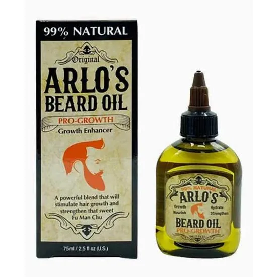 Arlos Natural Original Pro Growth Beard Oil Growth Enhancer 75ml