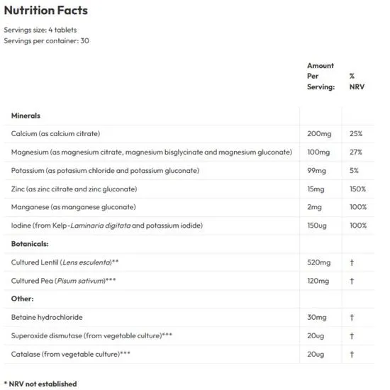 Biotics Research Multi-Mins Iron/Copper Free Tablets 120 Tablets