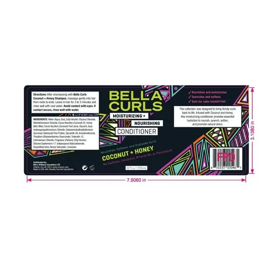 Bella Curls Moisturising & Nourishing Conditioner 355ml