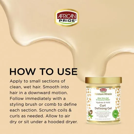 African Pride Moisture Miracle Aloe & Coconut Water Curl Defining Gel 510g