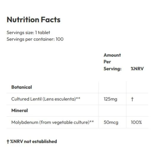 Biotics Research Mo-Zyme Tablets 100 Tablets