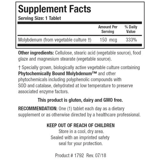 Biotics Research Mo-Zyme Forte Tablets 100 Tablets