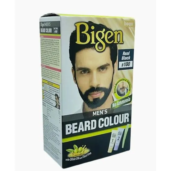 Bigen Mens Beard Colour Real Black B100