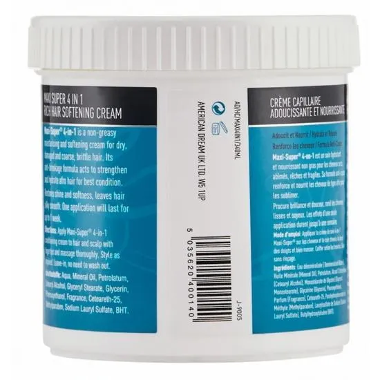 American Dream Maxi Super 4 In 1 Hair Softening Cream 340ml
