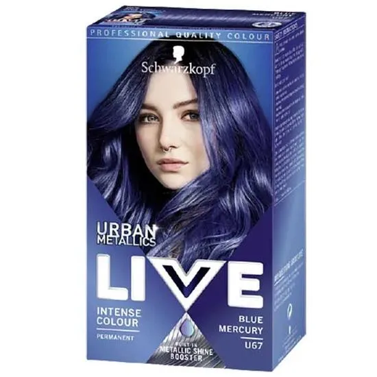 Schwarzkopf Live Intense Colour Permanent Hair Dye, U67 Blue Mercury