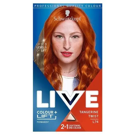 Schwarzkopf Live Colour + Lift Permanent Colour Hair Dye L74 Tangerine Twist