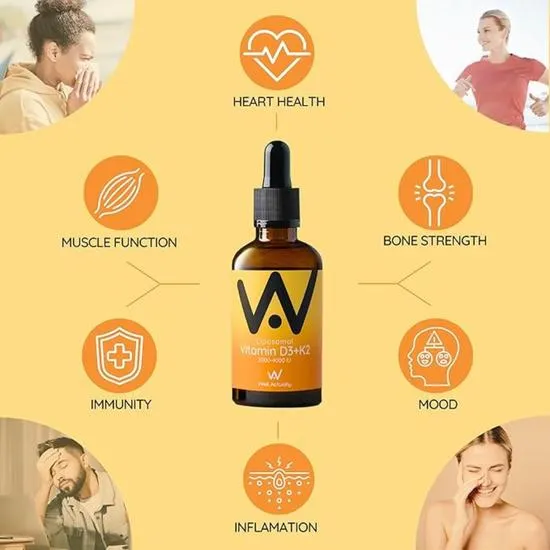 Well Actually Liposomal Vitamin D3 + K2 Orange Mango 60ml