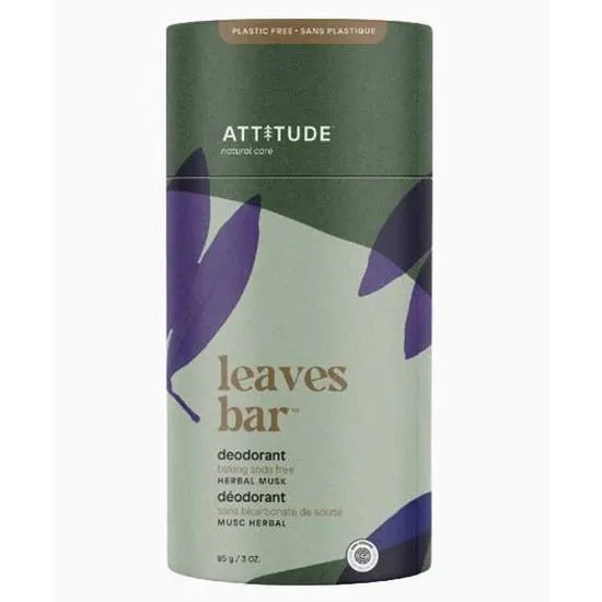 Attitude Leaves Bar Herbal Musk Deodorant Long Lasting Protection 85 g