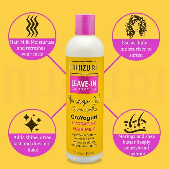 Mazuri Leave-In Collection Groyogurt Hydrating Hair Milk 322ml