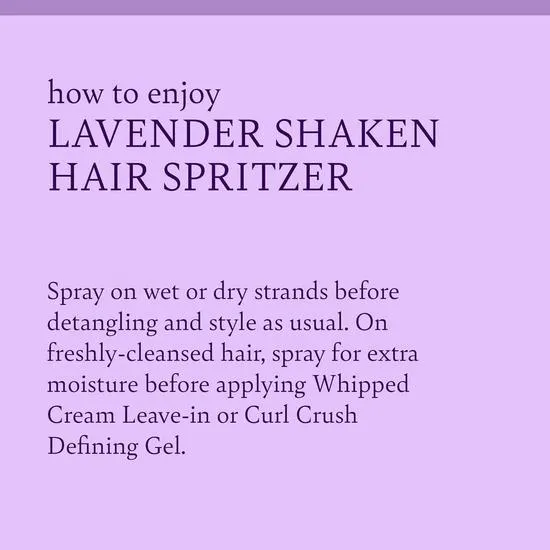 Camille Rose Lavender Shaken Hair Spritzer Detangling Spray 8 OZ