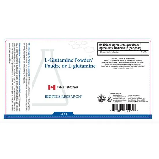 Biotics Research L-Glutamine Powder 500g