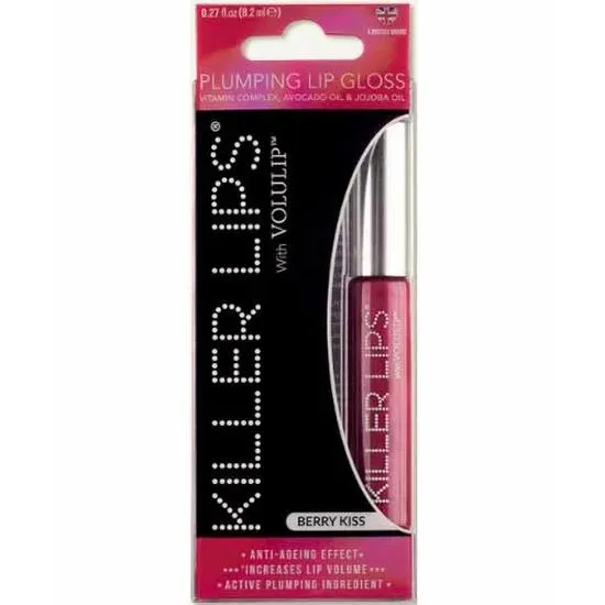 Invogue Killer Lips With Volulip Berry Kiss Plumping Lip Gloss 8.2ml