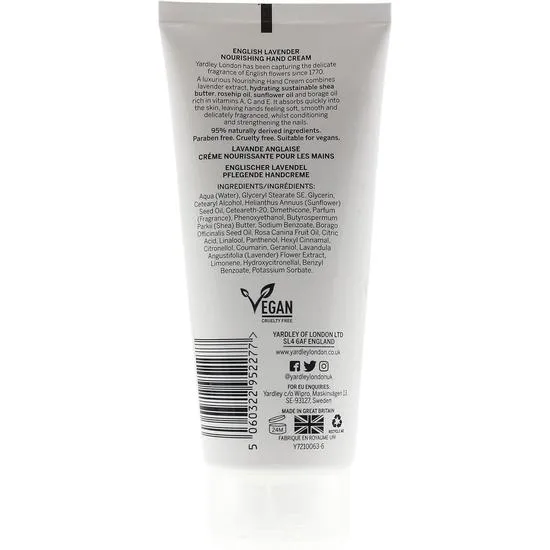 Yardley English Lavender Nourishing Hand Cream 75ml