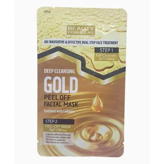 Beauty Formulas Deep Cleansing Gold Peel Off Facial Mask 10 g