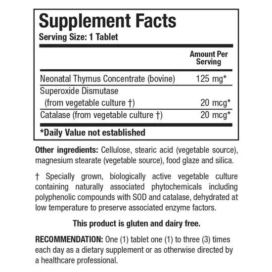 Biotics Research Cytozyme-THY Tablets 60 Tablets