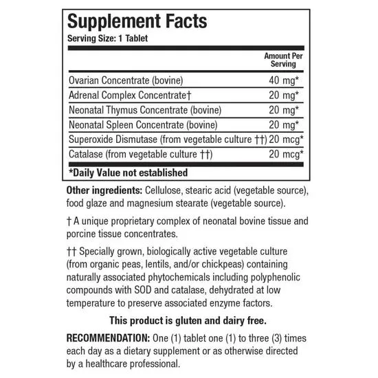 Biotics Research Cytozyme-F Tablets 60 Tablets
