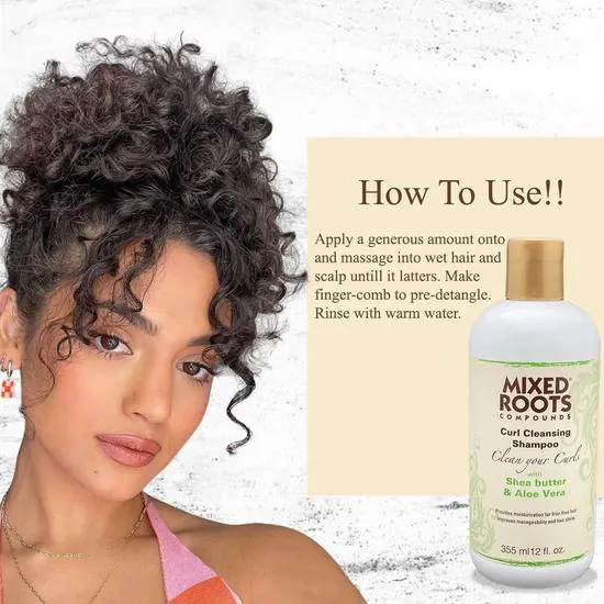 Mixed Roots Curls Cleansing Shampoo Shea Butter & Aloe Vera 355ml