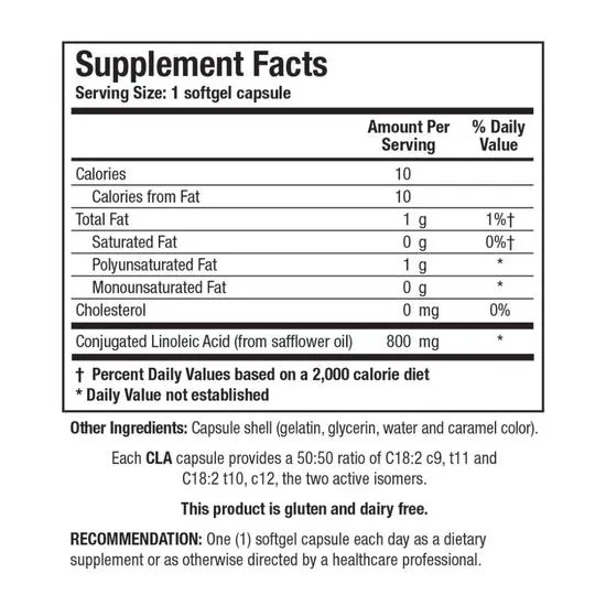 Biotics Research CLA 800mg Capsules 60 Capsules