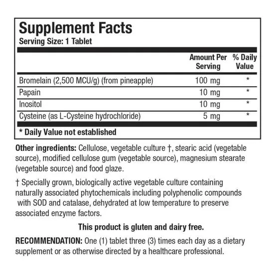 Biotics Research Bromelain Plus Tablets 100 Tablets