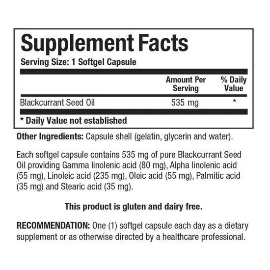 Biotics Research Blackcurrant Seed Oil Capsules 60 Capsules