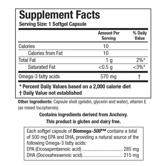 Biotics Research Biomega-500 Capsules 90 Capsules