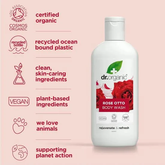 Dr. Organic Bioactive Skin Care Organic Rose Otto Body Wash 250ml