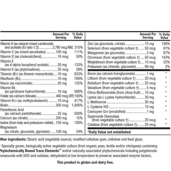 Biotics Research Bio-Multi-Plus Iron & Copper Free Tablets 90 Tablets