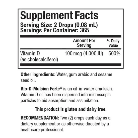 Biotics Research Bio-D-Mulsion Forte Liquid 30ml